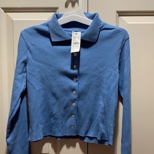 Brandy Melville J Galt denim blue long sleeve top